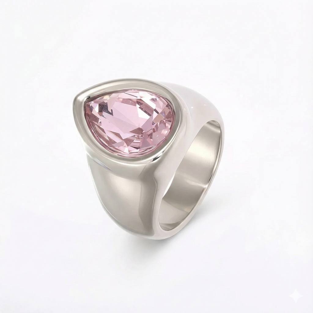 Celestia Drop Ring – 18K Gold Plated Stainless Steel