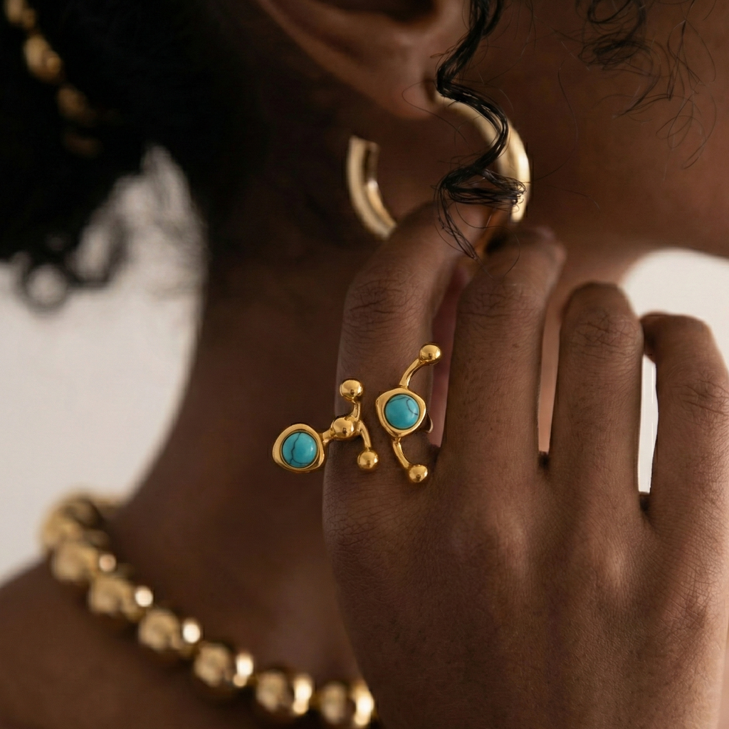 The Verde Signet Ring – 18K Gold Plated