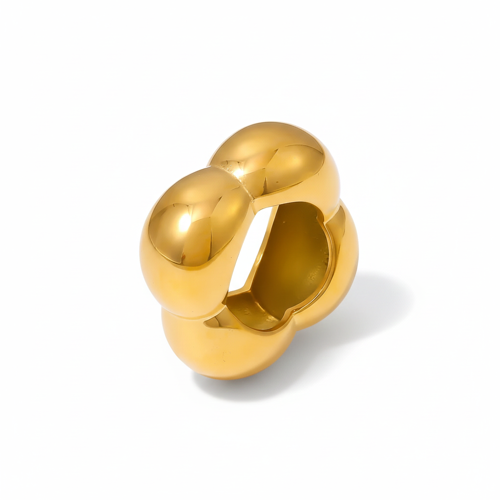 Cloud Bold Dome – 18K Gold Plated Stainless Steel