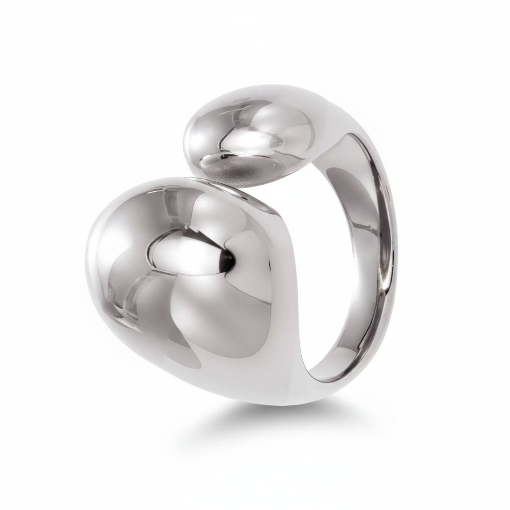 Auric Curve Ring – 18K Gold Plated Stainless Steel Sculpted Ring