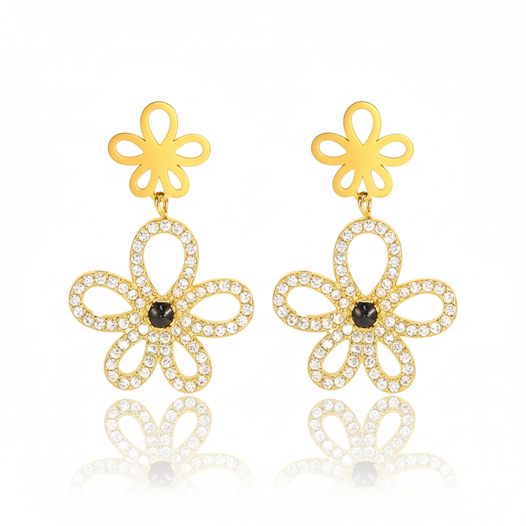 Bloom Petal Earrings – 18K Gold Plated Stainless Steel
