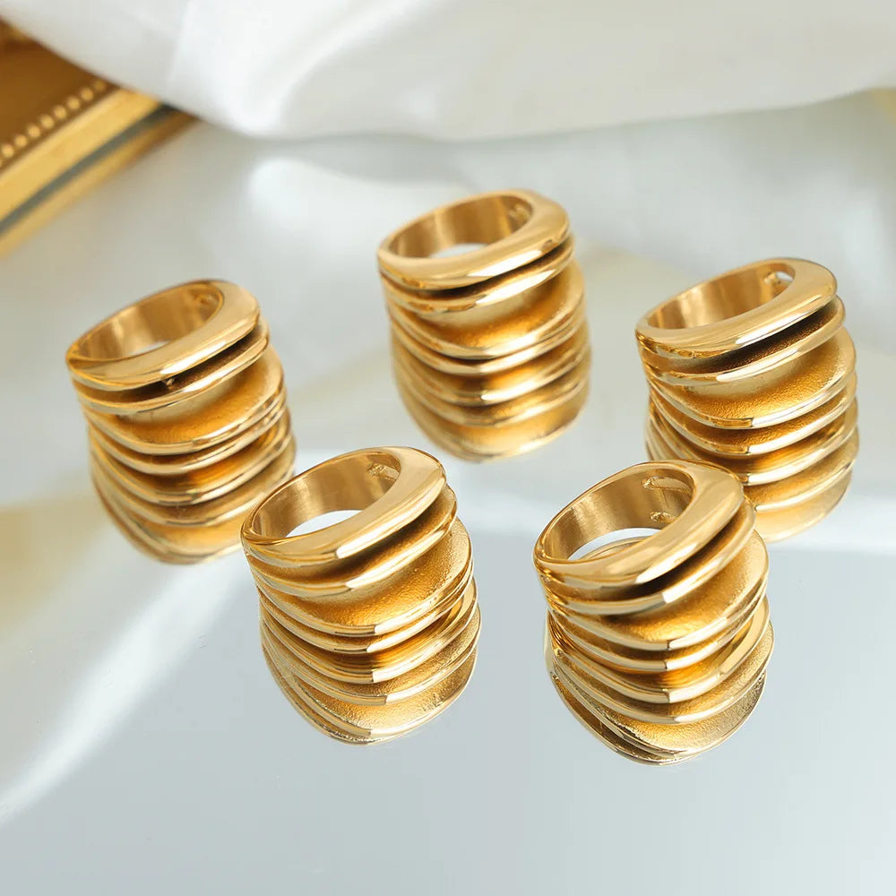 Ridge Bold Band – 18K Gold Plated Stainless Steel